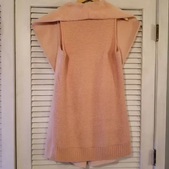 Twelfth Love Blush Pink Faux Fur Sweater Vest Large - Picture 3 of 8